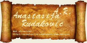 Anastasija Rudaković vizit kartica
